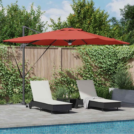 Parasol Roma Rojo 286 x 285 x 270 cm Aluminio y poliéster