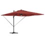 Parasol Roma Rojo 286 x 285 x 270 cm Aluminio y poliéster