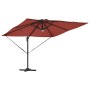 Parasol Roma Rojo 286 x 285 x 270 cm Aluminio y poliéster
