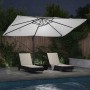 Parasol Roma de Brazo Lateral Beige y Negro 352 x 251 x 265 cm