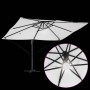 Parasol Roma de Brazo Lateral Beige y Negro 352 x 251 x 265 cm