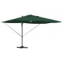 Parasol Roma de Brazo Lateral Verde y Negro 352 x 251 x 265 cm
