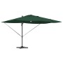 Parasol Roma de Brazo Lateral Verde y Negro 352 x 251 x 265 cm