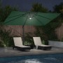 Parasol Roma de Brazo Lateral Verde y Negro 352 x 251 x 265 cm