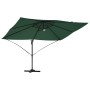 Parasol Roma de Brazo Lateral Verde y Negro 352 x 251 x 265 cm