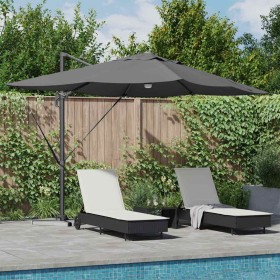 Parasol Roma de Brazo Lateral Antracita y Negro
