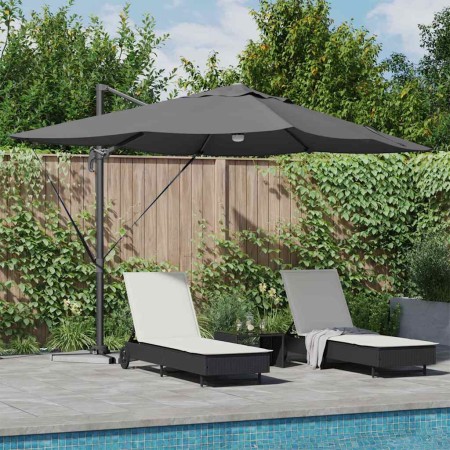 Parasol Roma de Brazo Lateral Antracita y Negro