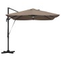 Parasol Roma de Brazo Lateral Taupe y Negro 352 x 251 x 265 cm