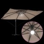 Parasol Roma de Brazo Lateral Taupe y Negro 352 x 251 x 265 cm