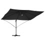 Parasol Roma de Brazo Lateral Negro y Negro 352 x 251 x 265 cm