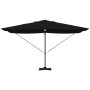 Parasol Roma de Brazo Lateral Negro y Negro 352 x 251 x 265 cm