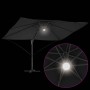 Parasol Roma de Brazo Lateral Negro y Negro 352 x 251 x 265 cm