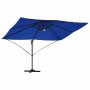 Parasol Roma de Brazo Lateral Azul y Negro 352 x 251 x 265 cm