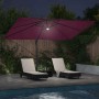 Parasol Roma de Brazo Lateral Rojo y Negro 352 x 251 x 265 cm