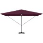Parasol Roma de Brazo Lateral Rojo y Negro 352 x 251 x 265 cm