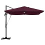 Parasol Roma de Brazo Lateral Rojo y Negro 352 x 251 x 265 cm
