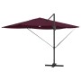 Parasol Roma de Brazo Lateral Rojo y Negro 352 x 251 x 265 cm