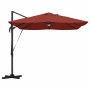 Parasol Roma de Brazo Lateral Rojo y Negro 352 x 251 x 265 cm