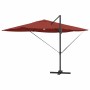 Parasol Roma de Brazo Lateral Rojo y Negro 352 x 251 x 265 cm