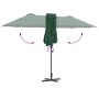 Parasol de jardín Verde 370 x 197 x 239 cm