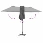Parasol de jardín Antracita 370 x 197 x 239 cm