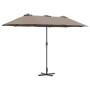 Parasol de jardín Taupé 370 x 197 x 239 cm