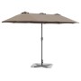 Parasol de jardín Taupé 370 x 197 x 239 cm