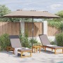 Parasol de jardín Taupé 370 x 197 x 239 cm