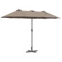 Parasol de jardín Taupé 370 x 197 x 239 cm
