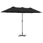Parasol de jardín Negro 370 x 197 x 239 cm