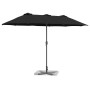 Parasol de jardín Negro 370 x 197 x 239 cm