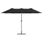 Parasol de jardín Negro 370 x 197 x 239 cm