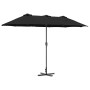 Parasol de jardín Negro 370 x 197 x 239 cm