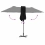 Parasol de jardín Negro 370 x 197 x 239 cm