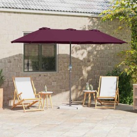 Parasol de jardín Rojo burdeos 370 x 197 x 239 cm