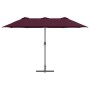 Parasol de jardín Rojo burdeos 370 x 197 x 239 cm