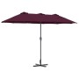 Parasol de jardín Rojo burdeos 370 x 197 x 239 cm