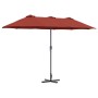 Parasol de jardín Terracota 370 x 197 x 239 cm