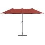Parasol de jardín Terracota 370 x 197 x 239 cm