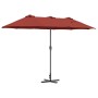 Parasol de jardín Terracota 370 x 197 x 239 cm
