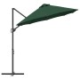 Parasol de jardín tipo cantilever Verde 372 x 198 x 243 cm