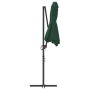 Parasol de jardín tipo cantilever Verde 372 x 198 x 243 cm