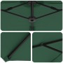 Parasol de jardín tipo cantilever Verde 372 x 198 x 243 cm
