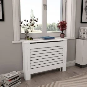 Weiße MDF-Heizkörperabdeckung 112x19x81,5 cm von vidaXL, Zubehör für Heizkörper - Ref: Foro24-284320, Preis: 85,37 €, Rabatt: %