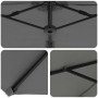 Parasol de jardín tipo cantilever Antracita 372 x 198 x 243 cm