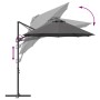 Parasol de jardín tipo cantilever Antracita 372 x 198 x 243 cm