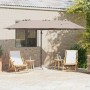 Parasol de jardín tipo cantilever Taupé 372 x 198 x 243 cm