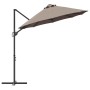 Parasol de jardín tipo cantilever Taupé 372 x 198 x 243 cm