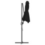 Parasol de jardín tipo cantilever Negro 372 x 198 x 243 cm