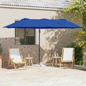 Parasol de jardín tipo cantilever Azul celeste